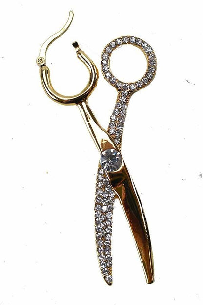 CRYSTAL SCISSORS SHAPE EARRING