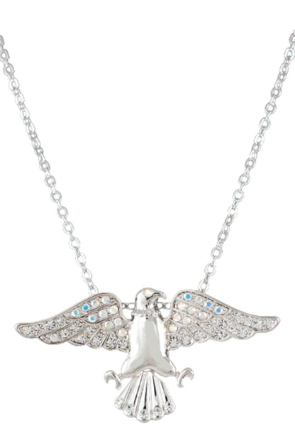 Crystal eagle pendant necklace