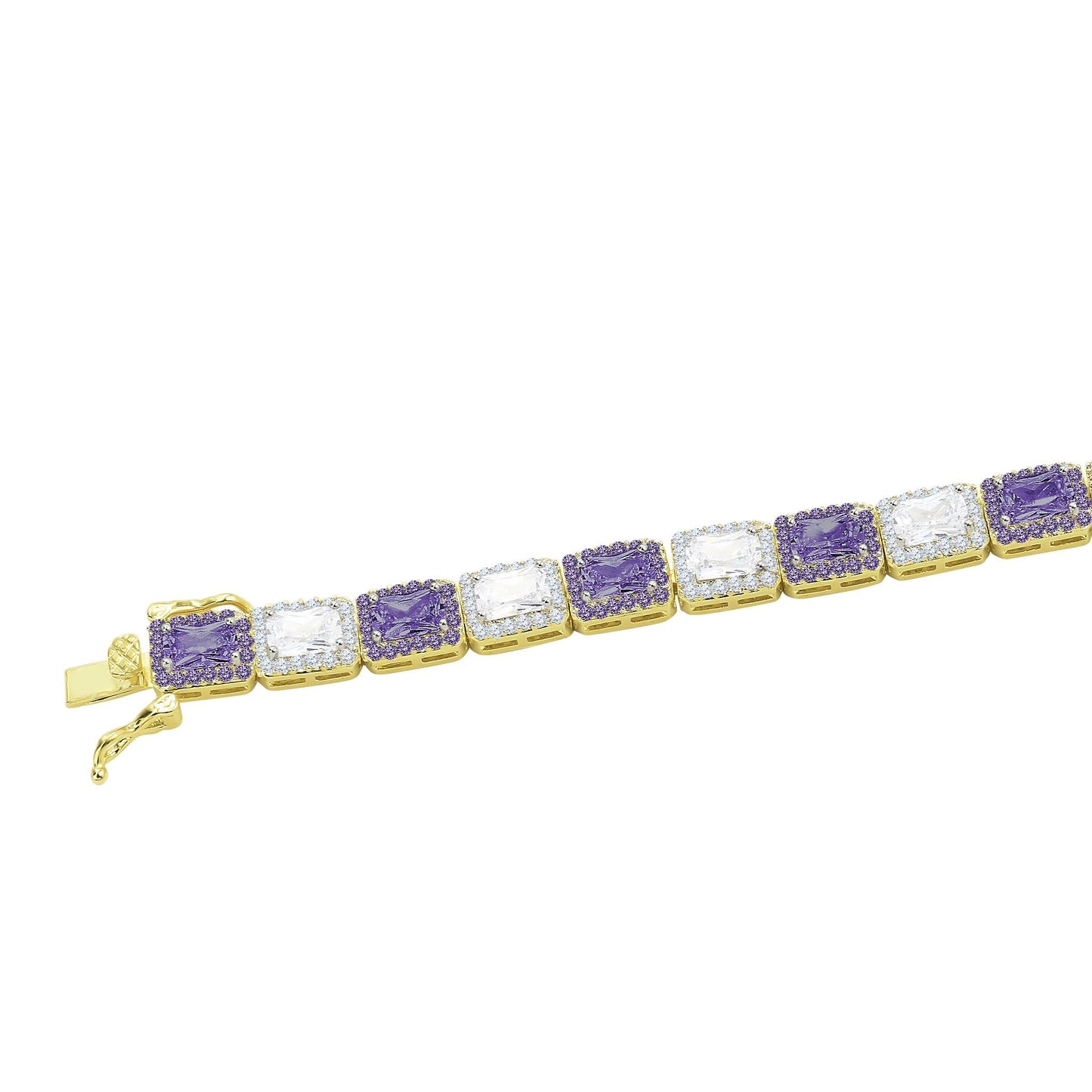 FOXY 6MM SQUARE TENNIS BRACELET LILAC QUARTZ