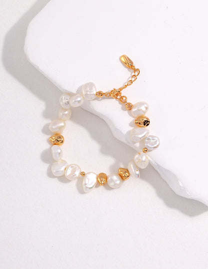 Baroque Pearl Beaded Bracelet