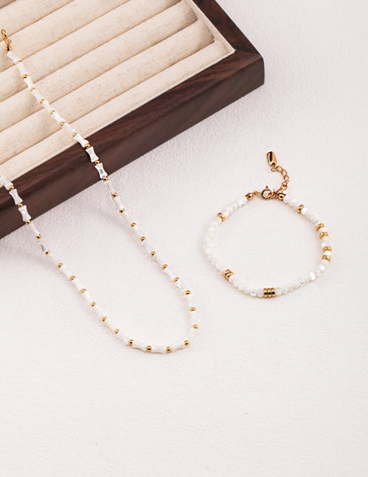 White Bamboo Choker Necklace