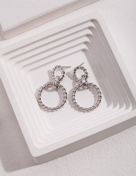 Minimalist Twist of Elegance Hoop Earrings