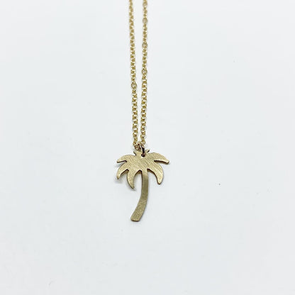 Palm Tree Charm Necklace