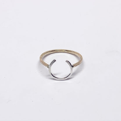 Lucky Horseshoe Ring - Small - Two Toned