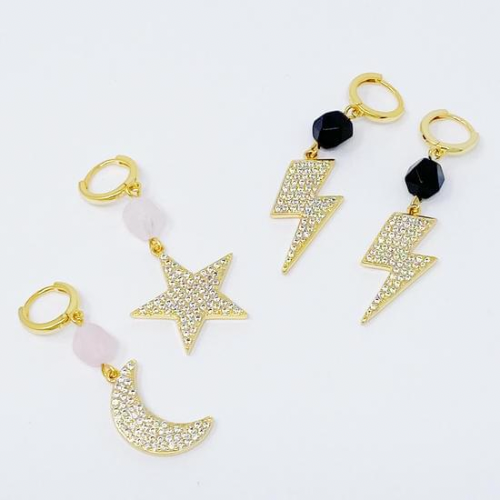 Shine From Sky Drop Earrings