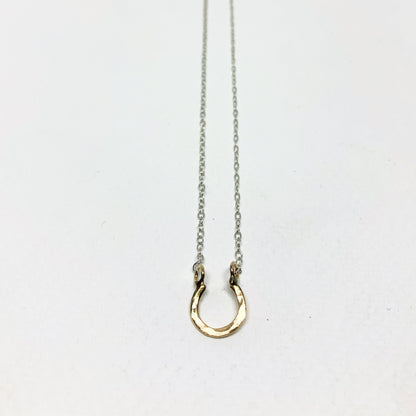 Mini Lucky Horseshoe Charm Necklace