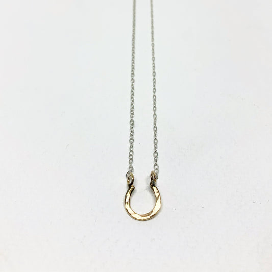 Mini Lucky Horseshoe Charm Necklace