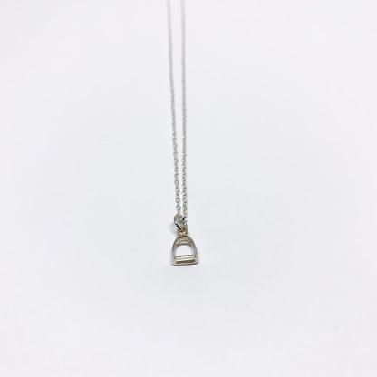 Mini Stirrup Charm Necklace