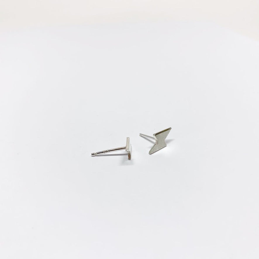 Mini Lightning Bolt Stud Earrings