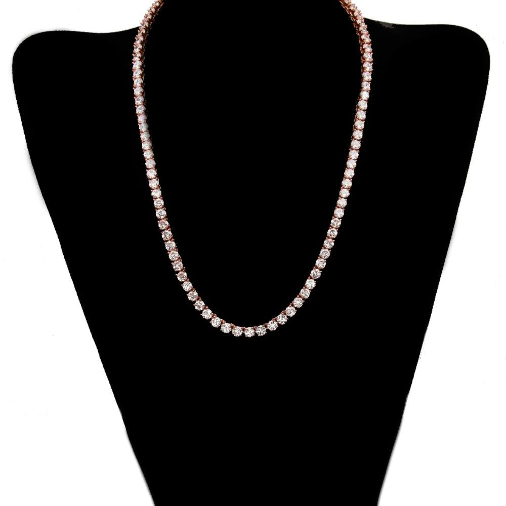 Tennis Necklace and Princess Halo Earring Set with Luxe Gift Box - 18K