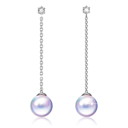 Pearl Drop Earring with Diamond ITALY Design