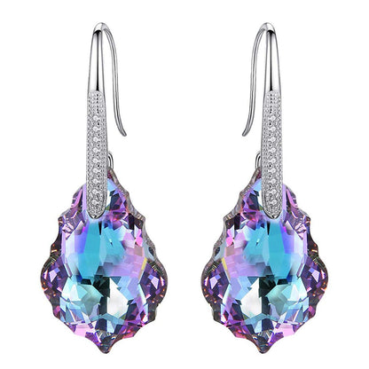 Iridescent Amethyst Gemstone  Chandelier  Elements Drop Earrings in 18