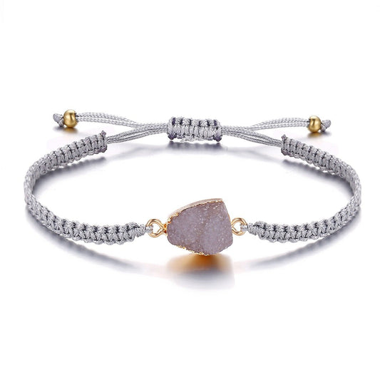 Natural Stone  18K Gold Plated Bracelet ITALY Design