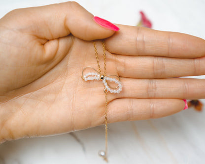 Handmade Dainty Bow Necklace