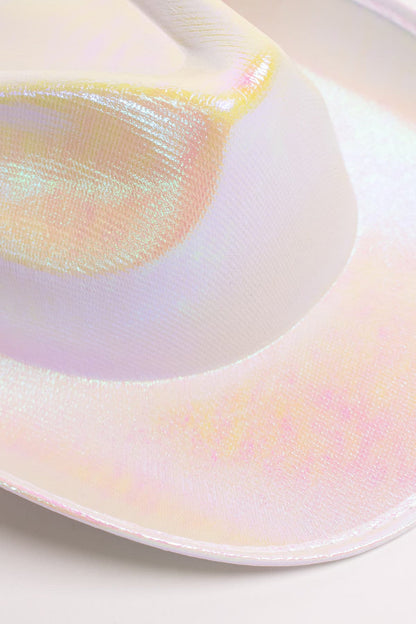 White Iridescent Cowboy Hat