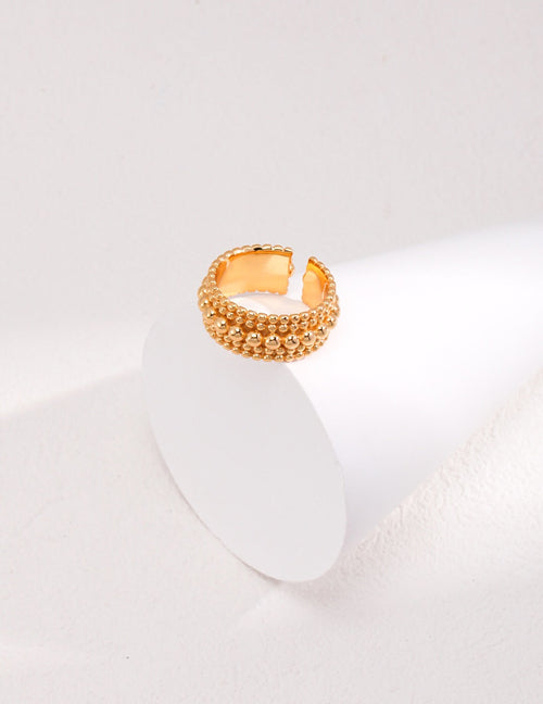 Dainty Beaded Band Ring