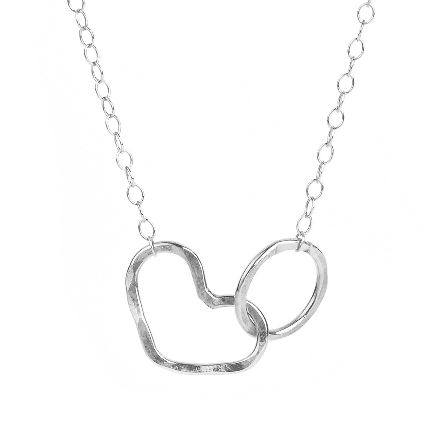 Namaste Necklace - Heart and Circle Infinity Necklace