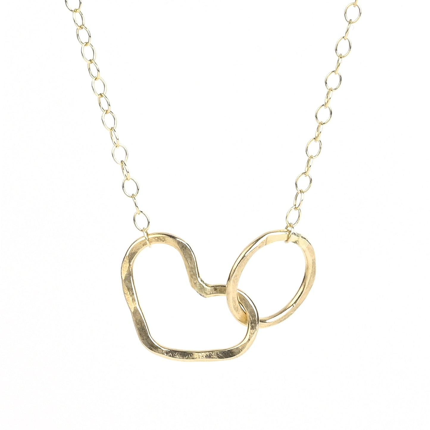 Namaste Necklace - Heart and Circle Infinity Necklace