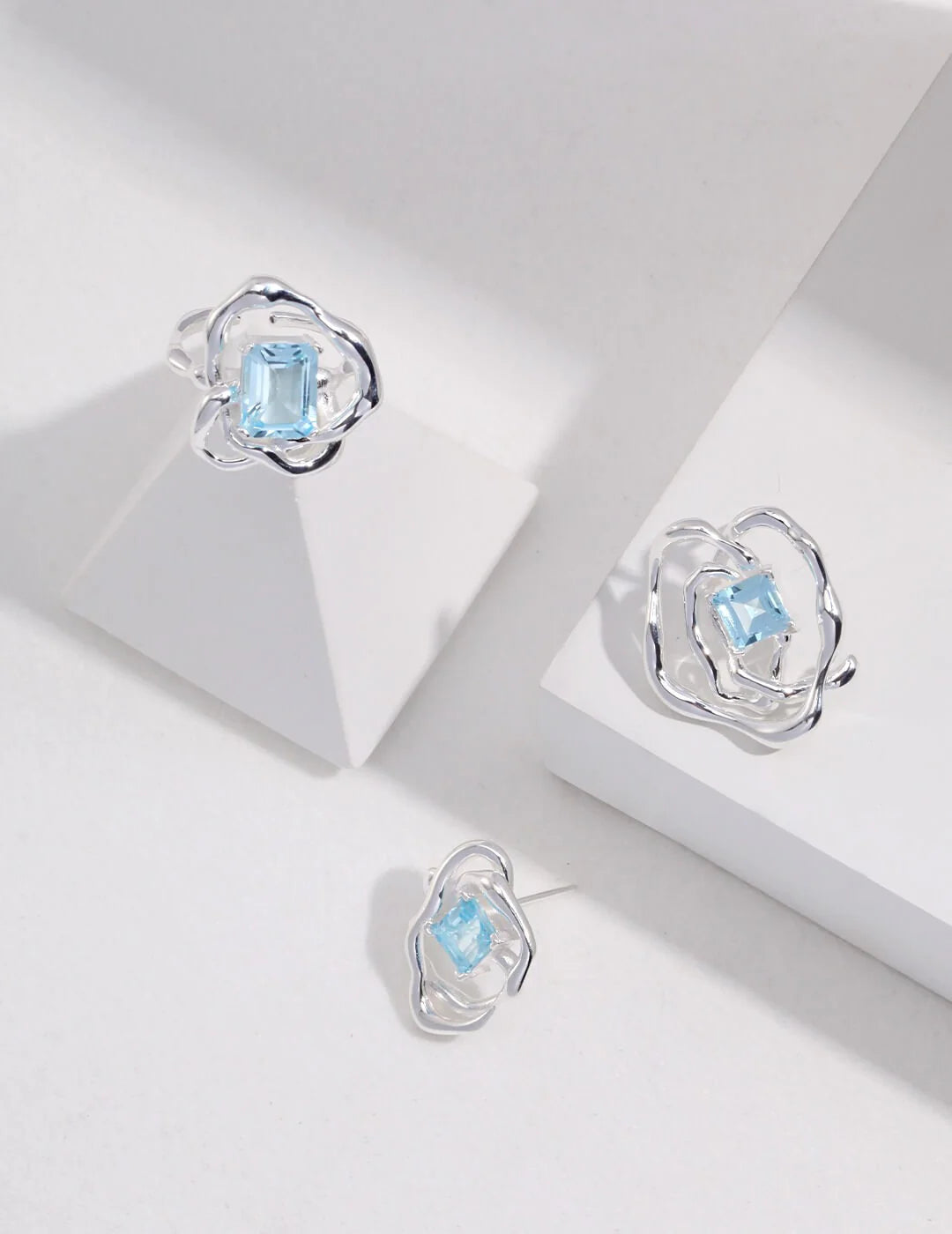 Blue Topaz Statement Ring