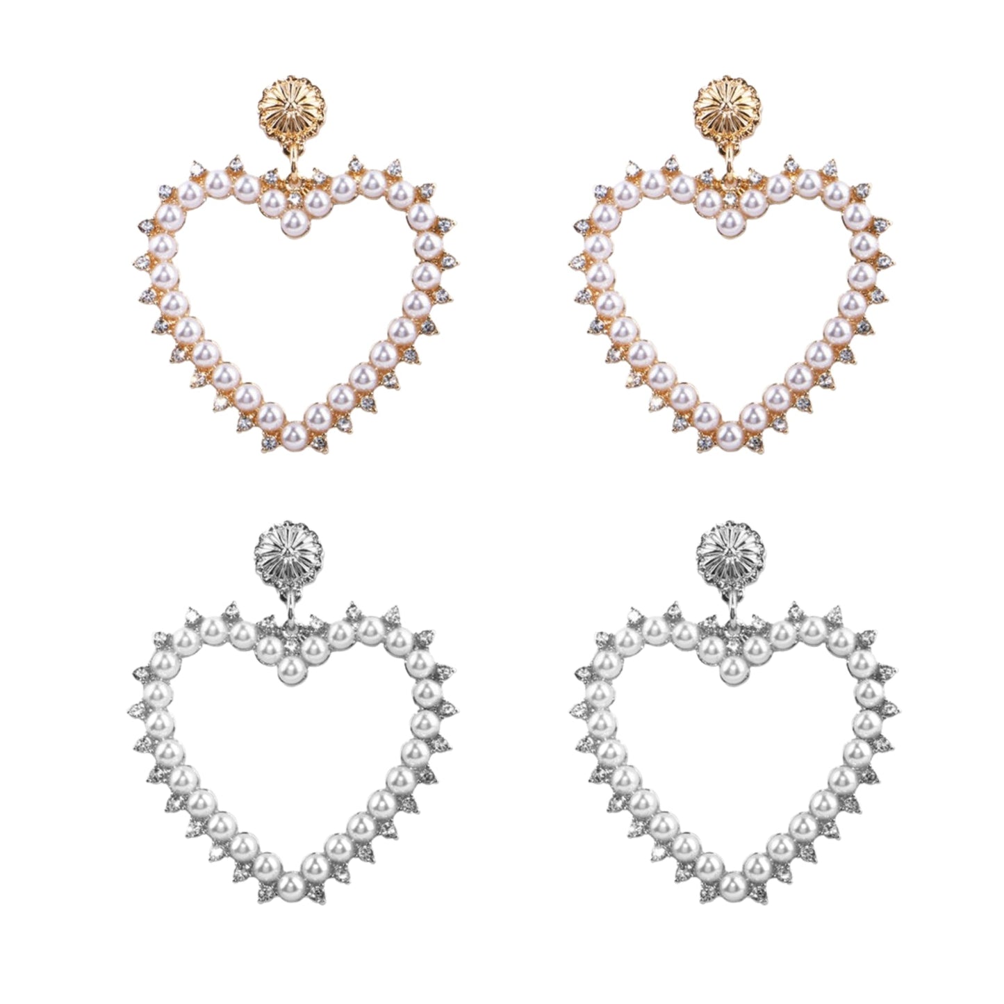 Heart Pearl Earrings