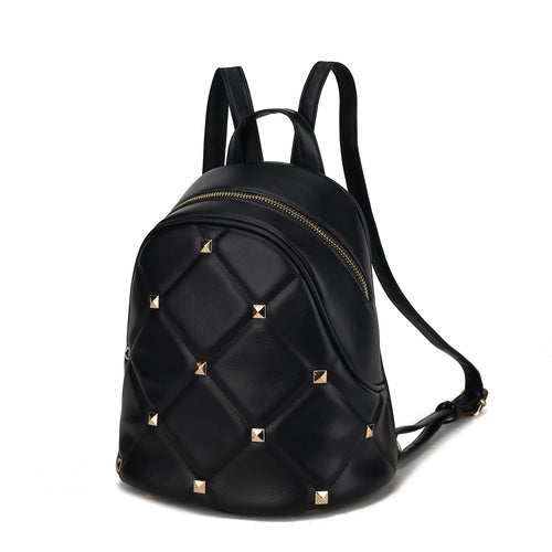 Hayden Quilted Vegan Leather with Studs Womens Backpack