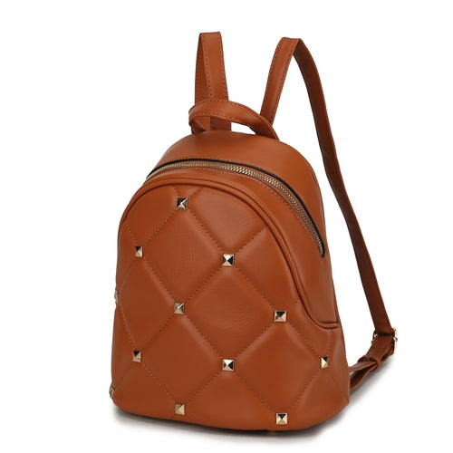 Hayden Quilted Vegan Leather with Studs Womens Backpack