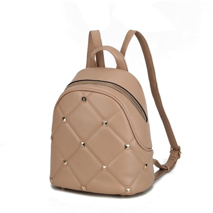 Hayden Quilted Vegan Leather with Studs Womens Backpack