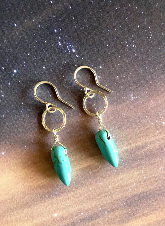 Mini Turquoise Drop Earrings