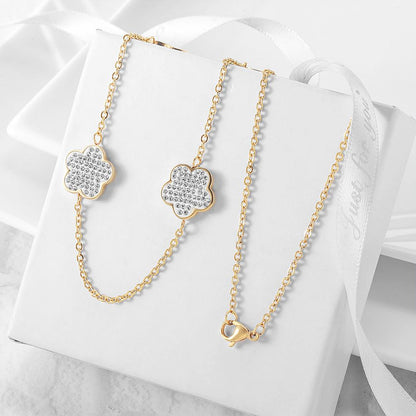 LUCKY CLOVER CZ NECKLACE