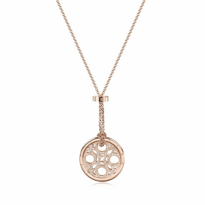 CZ Clover Medallion Necklace