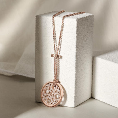 CZ Clover Medallion Necklace