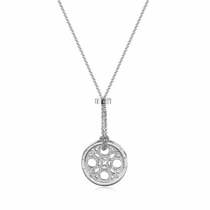 CZ Clover Medallion Necklace