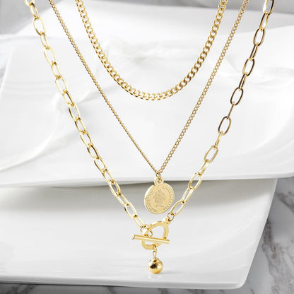 Multi-layered Elizabeth Coin Necklace