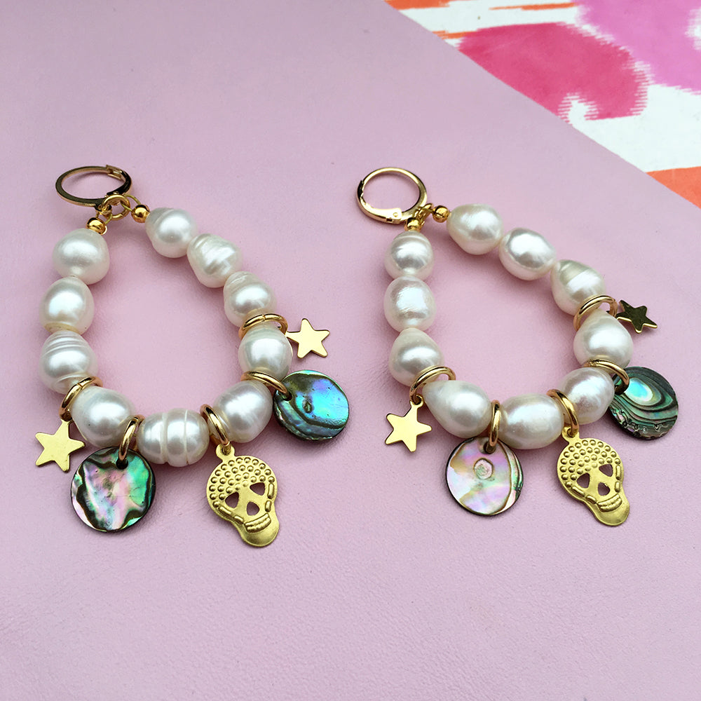 Pearl Charm Earrings