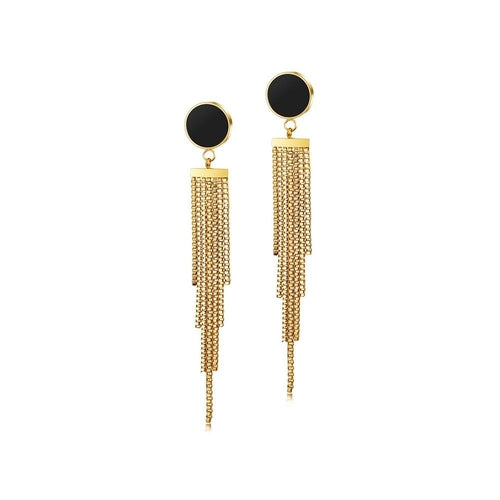 Long Tassel Drop Earrings