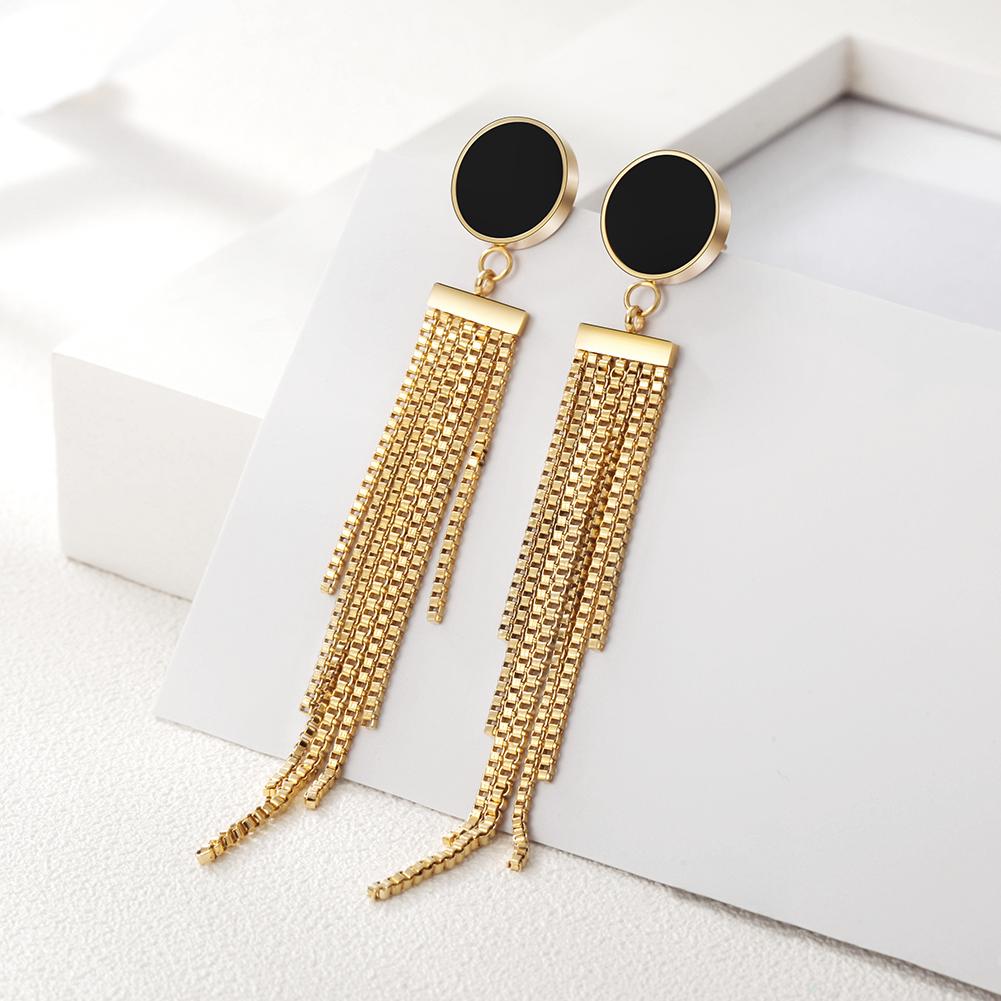 Long Tassel Drop Earrings