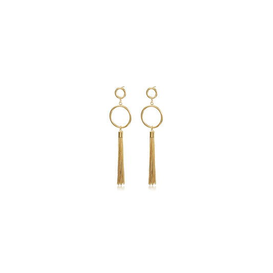 Circle Long Chain Earrings