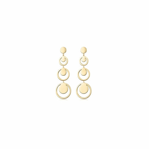 Vintage Tandem 3-Tier Circle drop Earrings