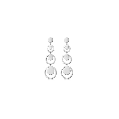 Vintage Tandem 3-Tier Circle drop Earrings