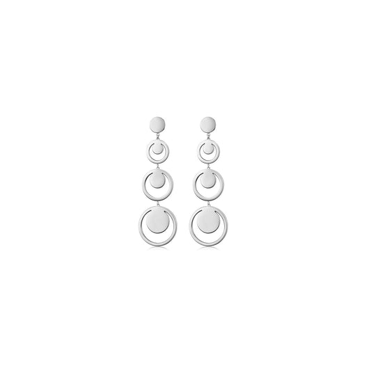 Vintage Tandem 3-Tier Circle drop Earrings