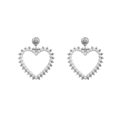 Heart Pearl Earrings