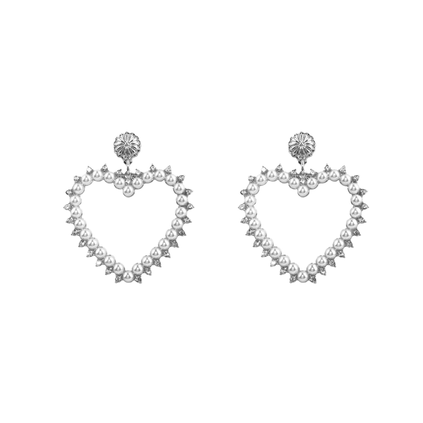 Heart Pearl Earrings