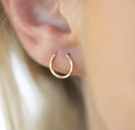 Lucky Horseshoe Stud Earrings