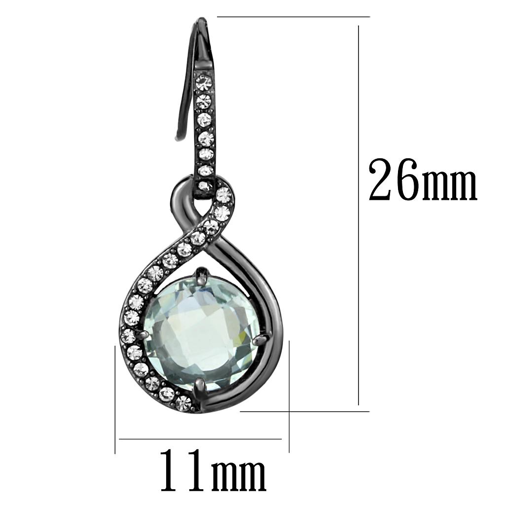 TK2821 - IP Light Black  (IP Gun) Stainless Steel Earrings with