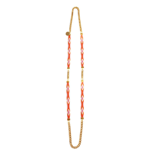 Twilight Long Necklace - Orange