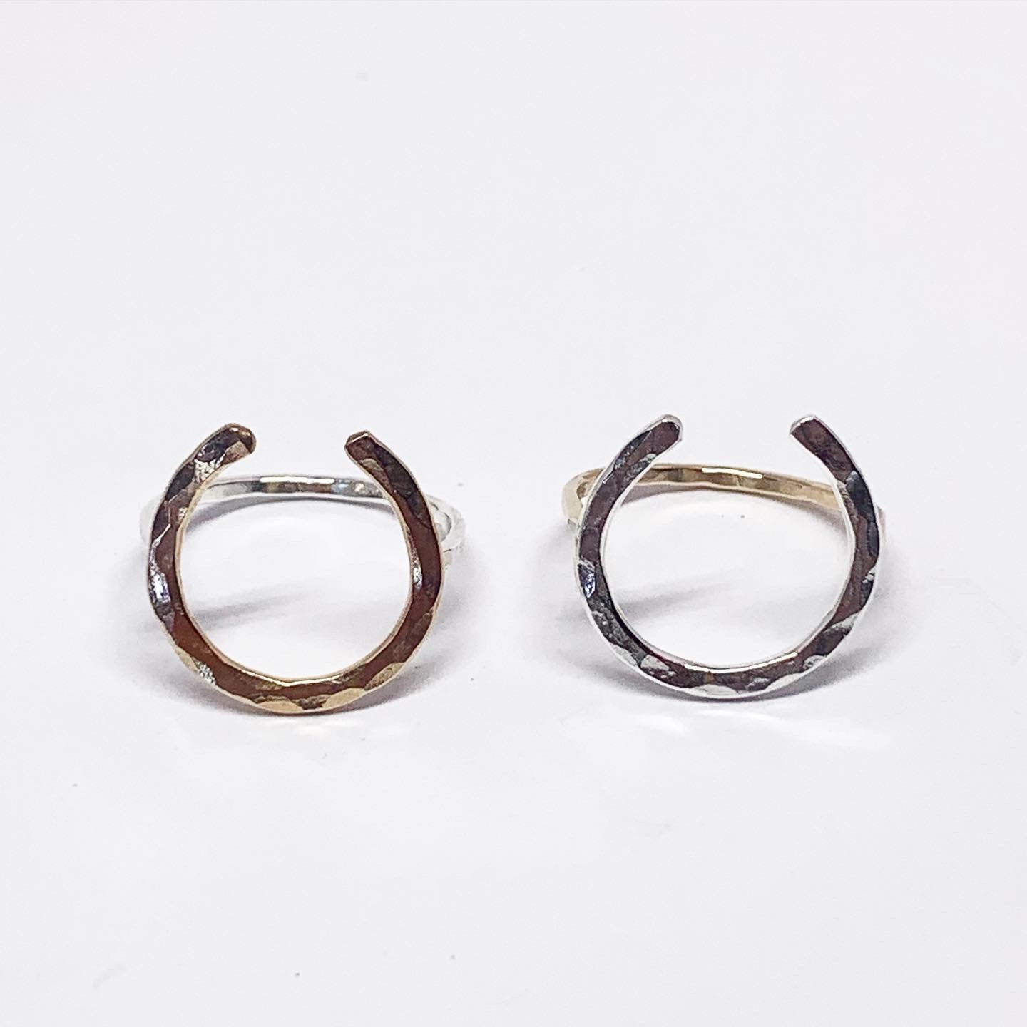 Lucky Horseshoe Ring - Large - Two Toned