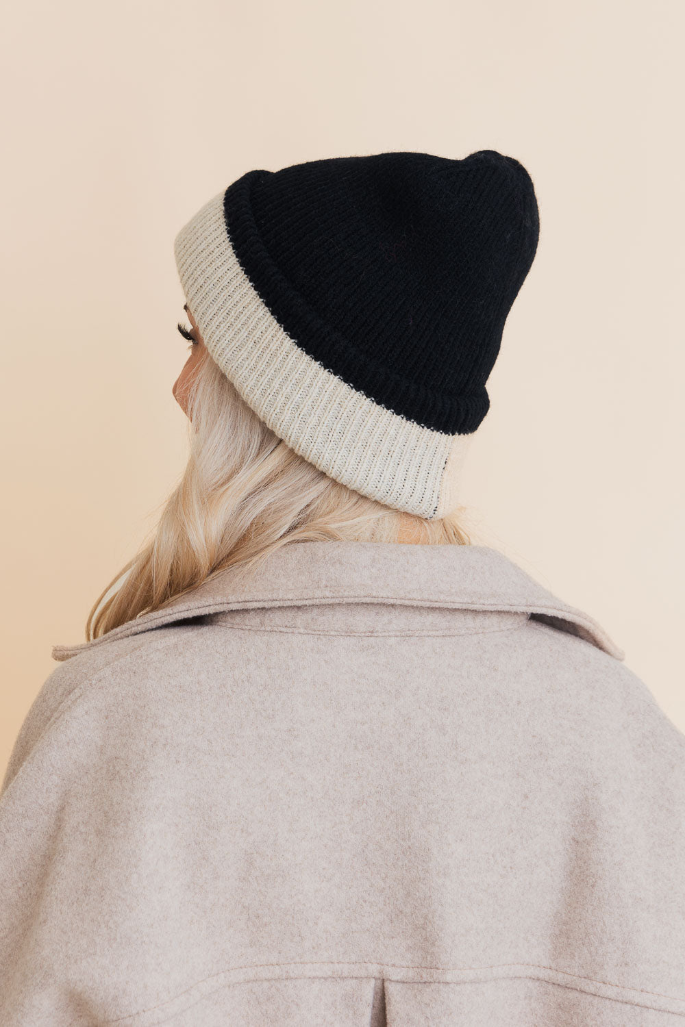 Essential Harmony Two-Tone Knit Beanie