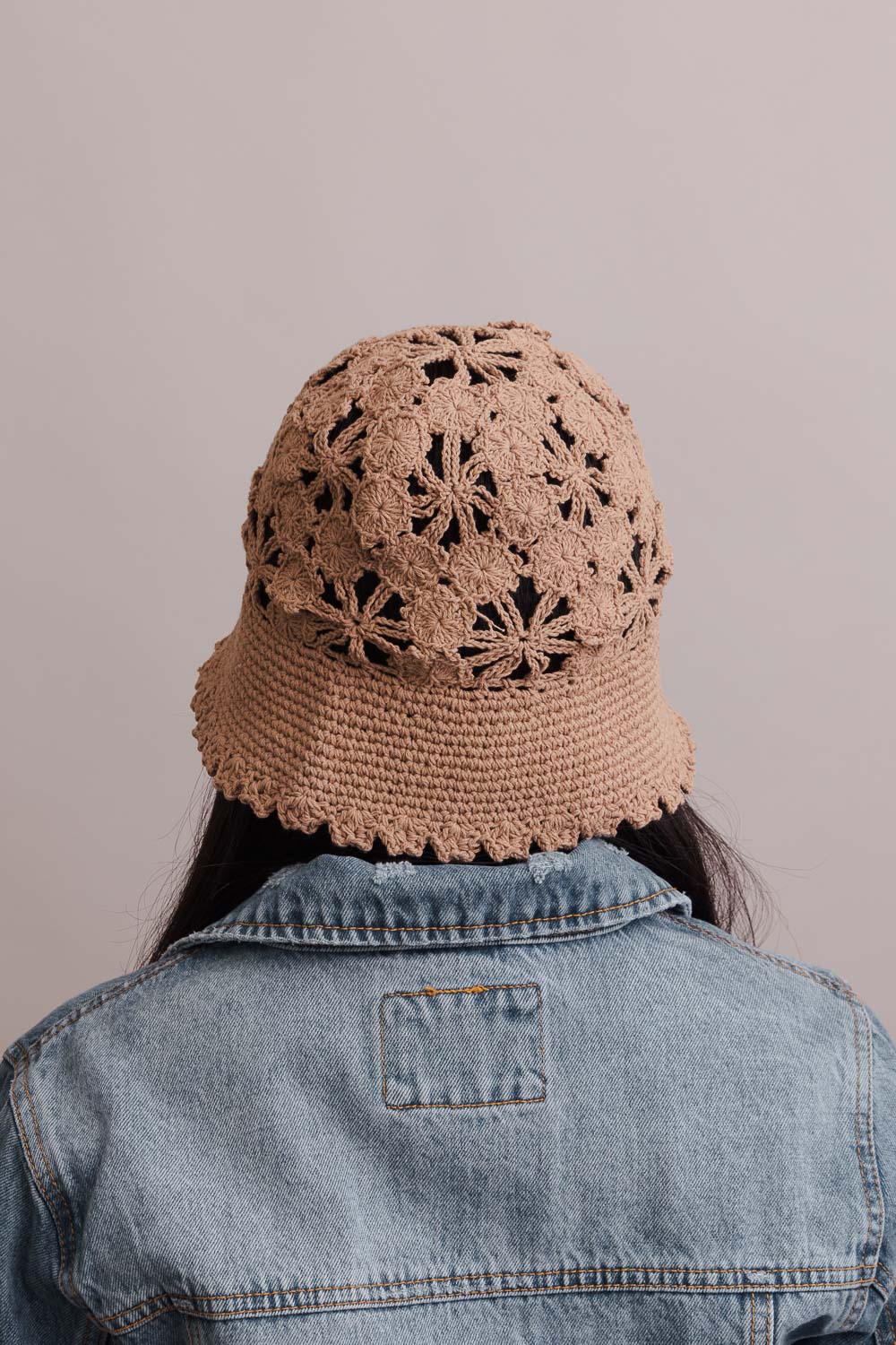 Floral Crochet Bucket Sun Hat