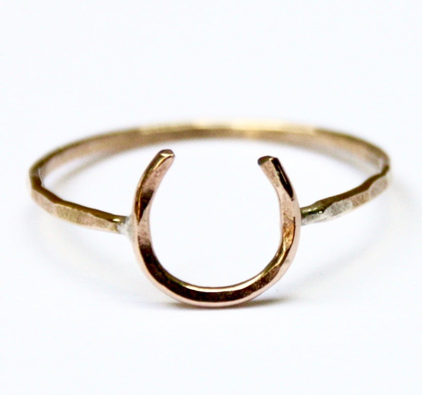 Lucky Horseshoe Ring - Small - Equestrian Ring