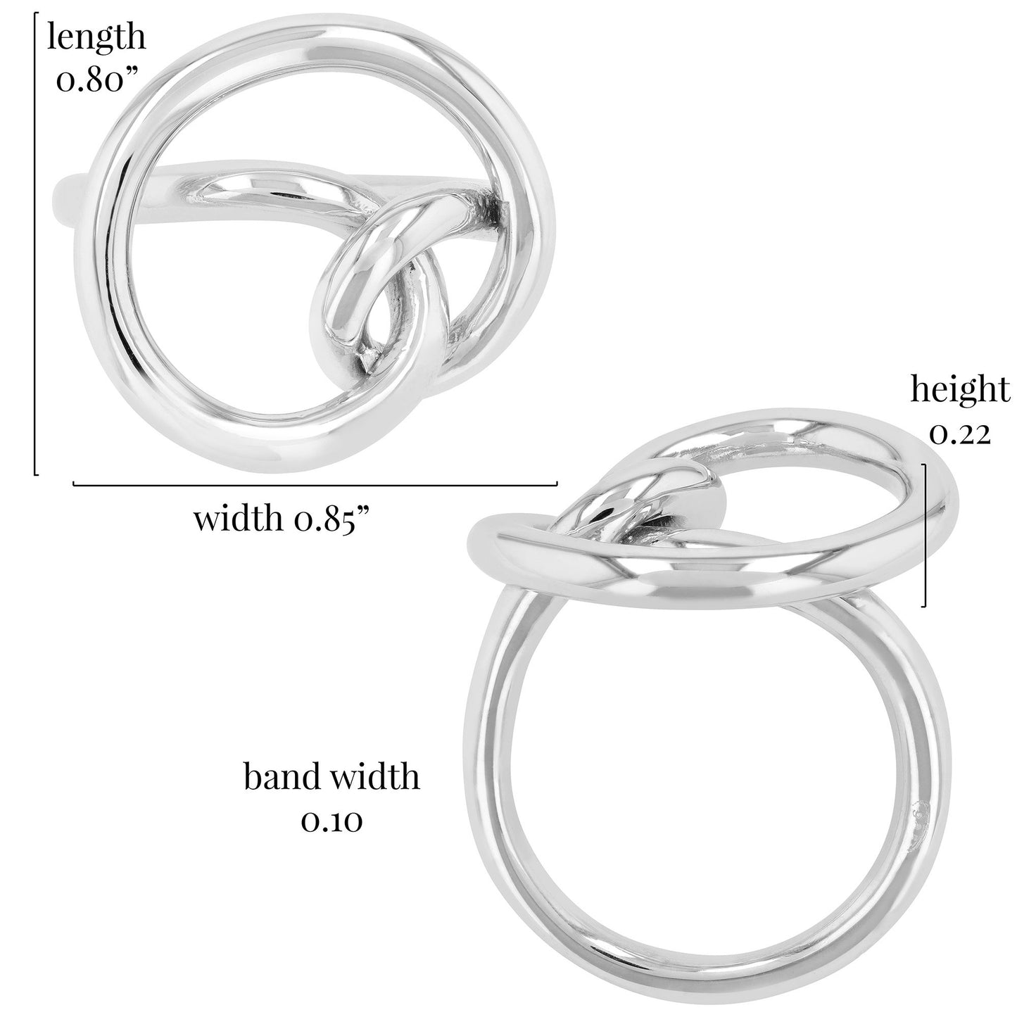 925 Sterling Silver Knot Ring